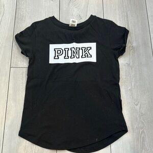 Pink Victoria’s Secret Black T-Shirt size XS